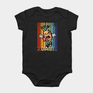 Retro Zombie Pineapple Halloween Baby Bodysuit